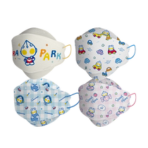 (Self-operated) Willow leaf 3D three-dimensional mask for green-nosed babies infants and young children breathable protective special mouth and earmuffs