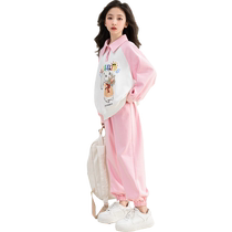(Self-Employed) Betty Spring Clothing Girl Trendy Ocean Gas Two Sets Childrens Spring Autumn Sports Casual Suit