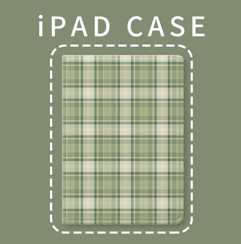 Suitable for ipadair4 protection sleeves 2020 new ipad8 generation soft shell 10 2 inches 2018 flat mini5 4 trifold with pen slot 10 9 plaid outside