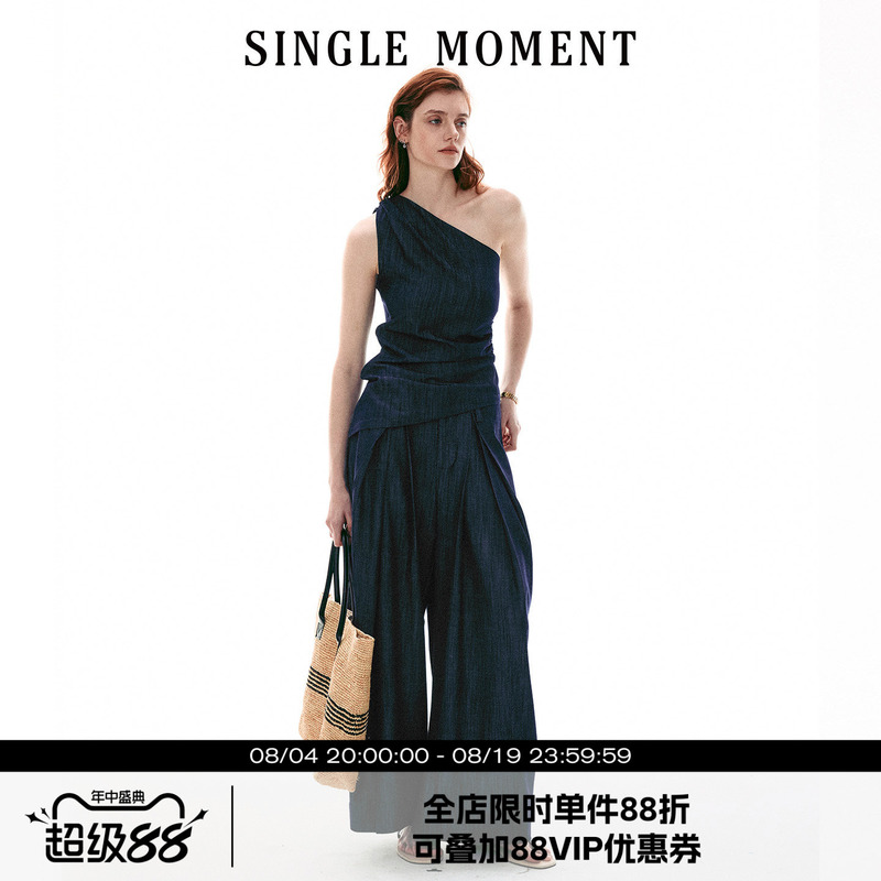 Single Moment 26Ss French Retro Off-Shoulder Slim-Fit Sleeveless Top Vest and Suit Pants Set for Women Single Moment 26Ss French Retro Off-Shoulder Slim-Fit Sleeveless Top Vest and Suit Pants Set for Women