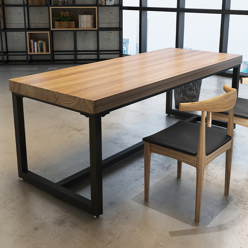 Office Computer Desktop Desk Minimalist Modern Desk Work Desk Sub long strip table and chair combined solid wood desk