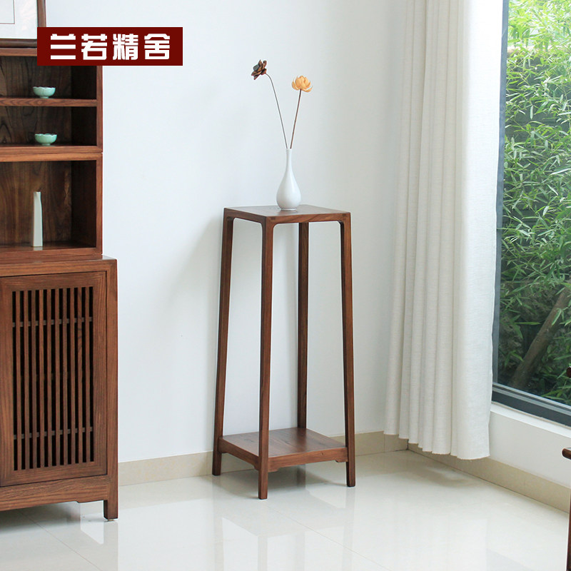 Solid wood floor flower shelf Living room rack Shelf Balcony Gold Gge Climbing Vines Shelf Chinese Modern Minimalist Indoor Bonsai Rack