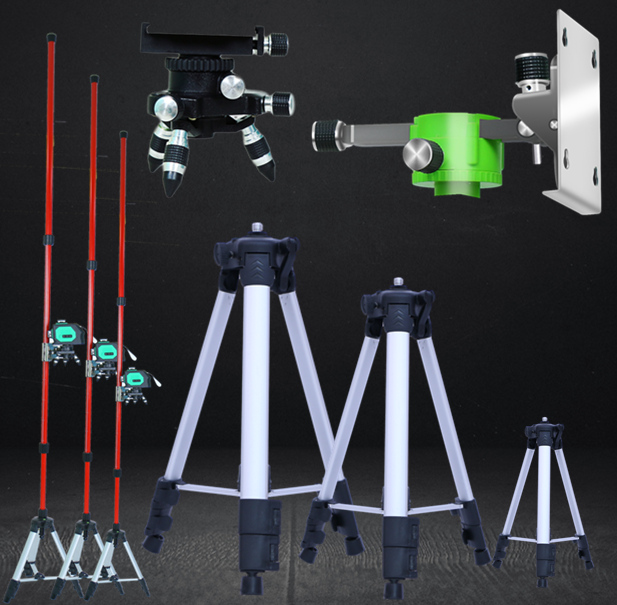 3 8m telescopic rod level accessories universal three thickened tripod lithium battery charger level bracket