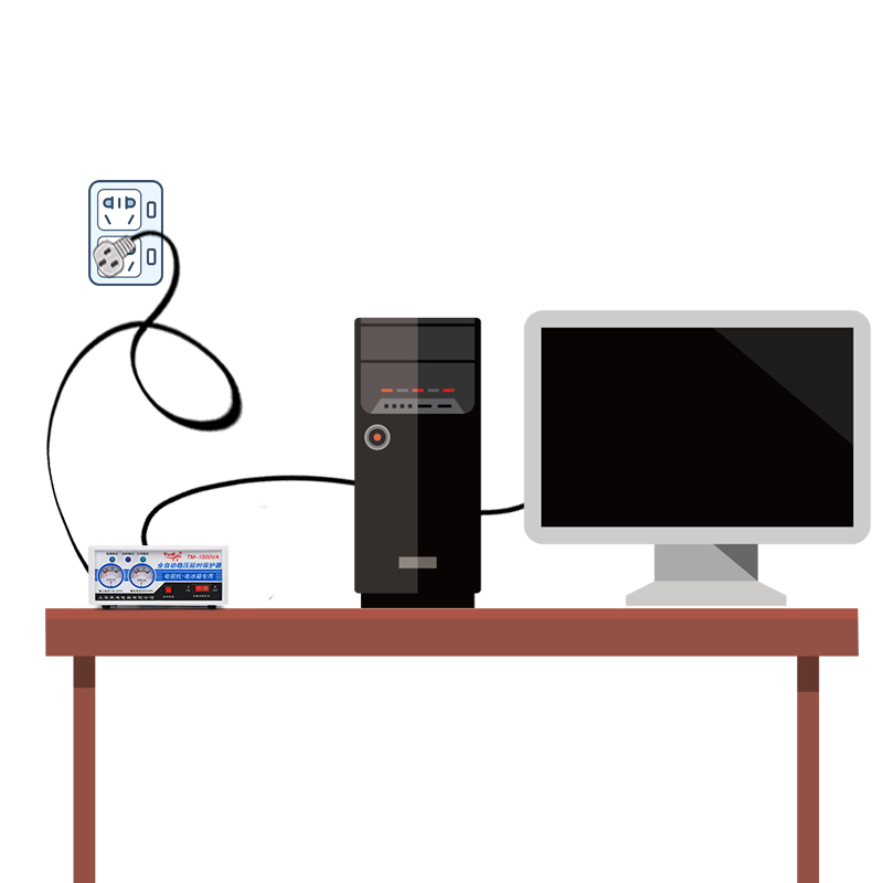 Yudi computer regulator Household 220v automatic dedicated small refrigerator TV 1500w socket regulator