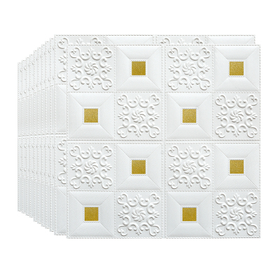 Self-adhesive 3d three-dimensional wall stickers soft bag anti-collision wallpaper foam wood grain warm bedroom TV background wall waterproof wallpaper