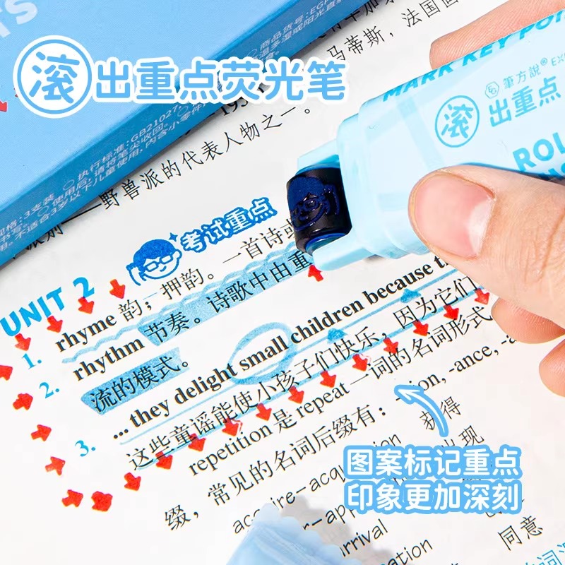 ペンファングは、フォーカス蛍光ペンのダブルヘッドアウトラインペン学生特別試験勉強マークフォーカスマーカーペンを展開していると述べた