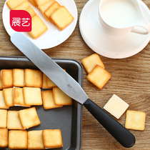 Exhibition art 420 Stainless Steel Cream Rag Scraper Knife Straight Kiss Knife Cake Framed Floral Knife Demould Knife Baking Tool