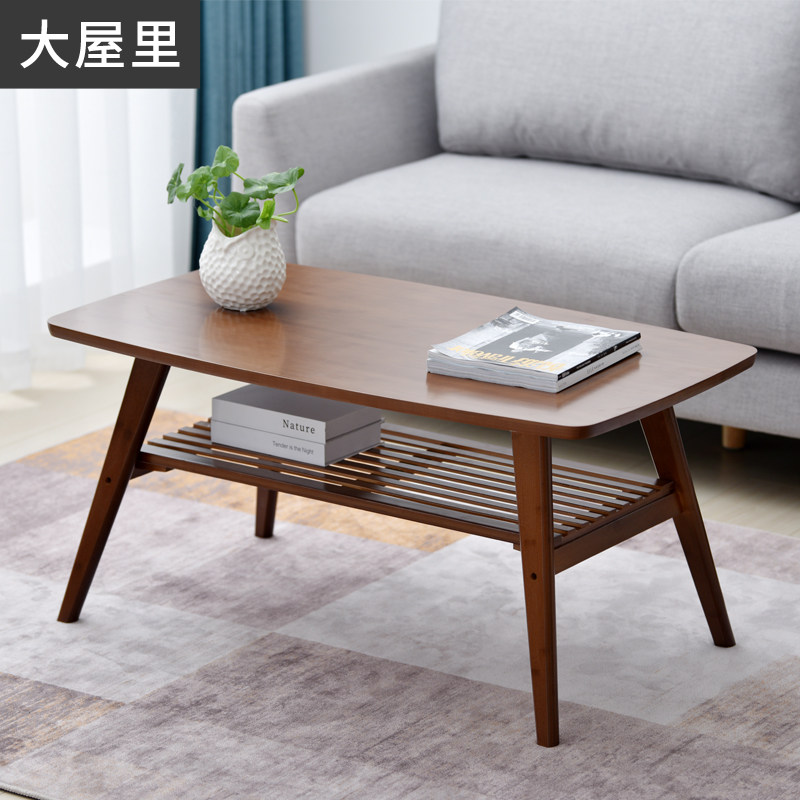 Nordic tea few simple modern living room tea table European solid wood creative small household Nanzhu small tables tea machine household use