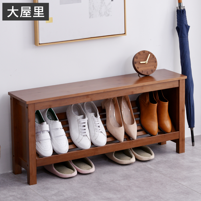 Enter the door ultra-thin changing shoe stool shoe cabinet ultra-narrow creative shoe stool door can sit on the shoe cabinet simple modern long stool
