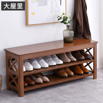 Shoe stool solid wood shoe cabinet entrance shoe stool seat bench home bench long stool porch stool long stool stool