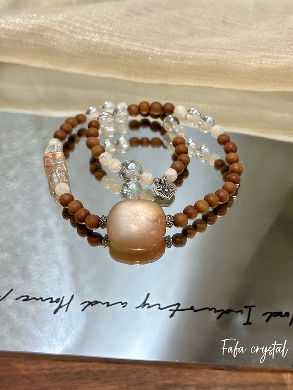 Fafaa Original S925 Silver 6-10mm Sandalwood White Aze Snowflake Ghost Milk Tea Moonlight Egg Surface Glue Flower Double Circle Fafaa Original S925 Silver 6-10mm Sandalwood White Aze Snowflake Ghost Milk Tea Moonlight Egg Surface Glue Flower Double Circle