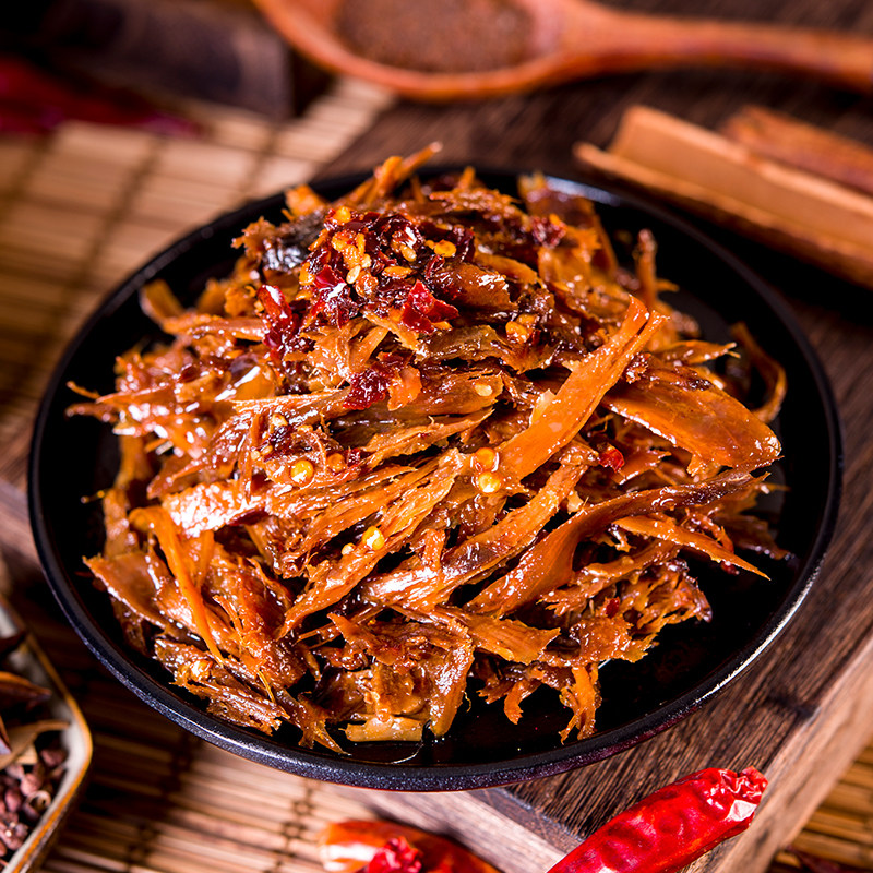 Kufei Le Fresh Duck Meat Shreds Spicy Hand-Torn Duck Meat Spicy Snack Ready-To-Eat Snack Hunan Specialty 100g