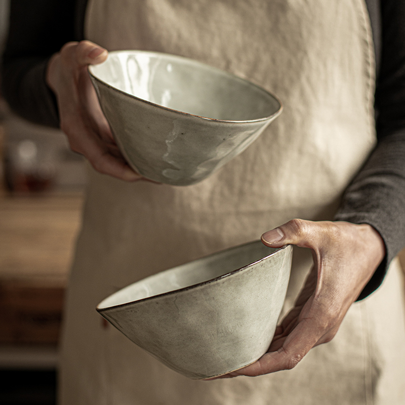Retro-Style Household Rice Bowl, Beautiful Bowl, Rice Bowl, Small Bowl, Noodle Bowl, Soup Bowl, Japanese-Style Conical Bowl, Ceramic Wabi-Sabi Style Tableware Retro-Style Household Rice Bowl, Beautiful Bowl, Rice Bowl, Small Bowl, Noodle Bowl, Soup Bowl, Japanese-Style Conical Bowl, Ceramic Wabi-Sabi Style Tableware