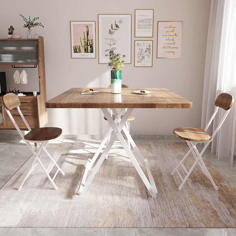 Folding table, household small dining table, portable and reinforced, 75cm high table, multifunctional and cheap negotiation