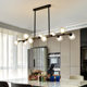 High-End Atmospheric Wooden Style Long Strip Chandelier for Home Dining Room, Popular Light Luxury Three-Head Dining Room Chandelier, 2026 New Model