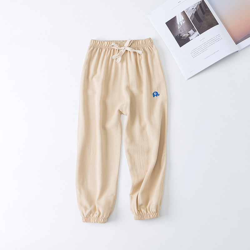 Childrens Anti-Mosquito Pants 2019 Summer mỏng cô gái mềm tre bông bé Lantern quần nam quần Loose.