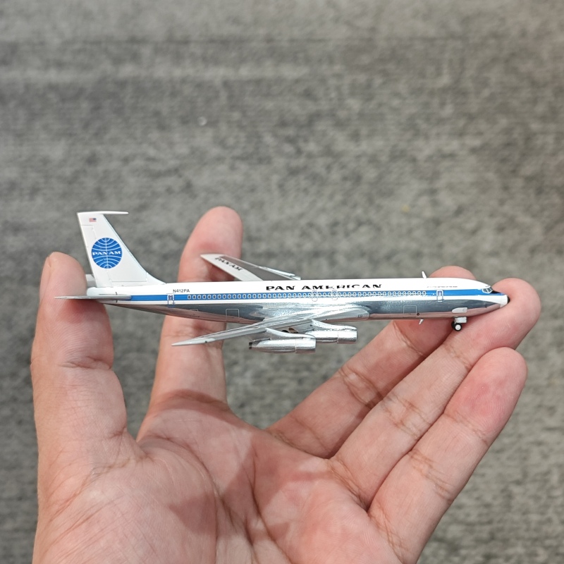 1/400 Finished Alloy Aircraft Model Z2 Pan American Airways B707-300N412Pa with Polished Belly