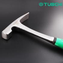 Multifunctional geological hammer exploration hammer sheet metal hammer professional pointed hammer outdoor pointed duckbill hammer tool flat head