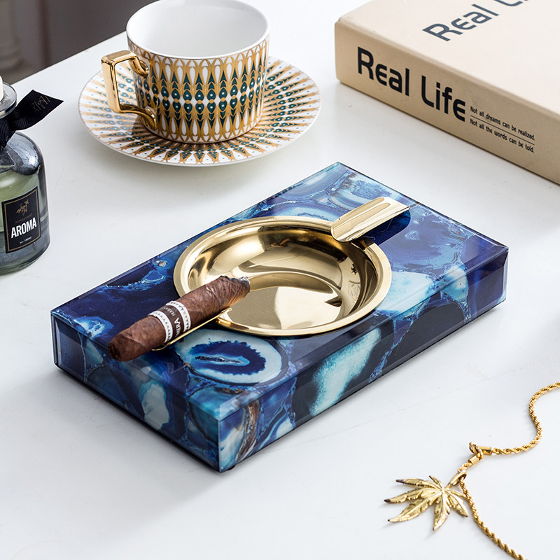 Nordic tea table Decent Board Room Soft-mounted Cigar Cigarette Ashtray Office Villa guest room upscale Ashtray Decorations