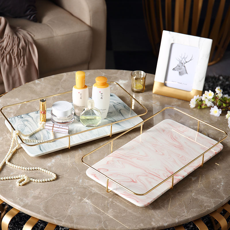 Nordic Perfume Cosmetics Box Dresser Desktop Double-layer Rotating Toilet Bathroom Skin Care Frame