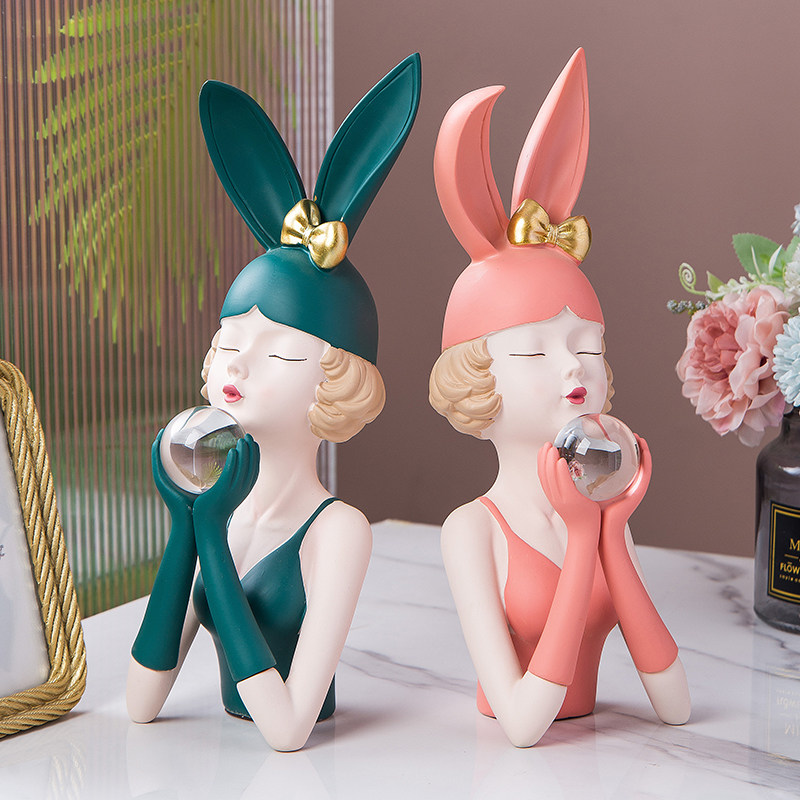 Morden Teenage Girl Decorations Nordic Light Lavish Modern Soft-mounted Home Living Room Entrance Wine Cabinet Bedroom TV Cabinet Pendulum