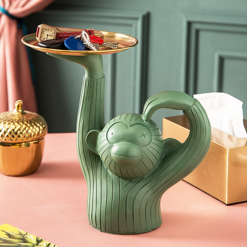 Nordic Creative Genguan Release Key Containing Swing Piece Home Entrance Door Shoe Cabinet Living-room Tea Table Debris Containing Nursery Tray