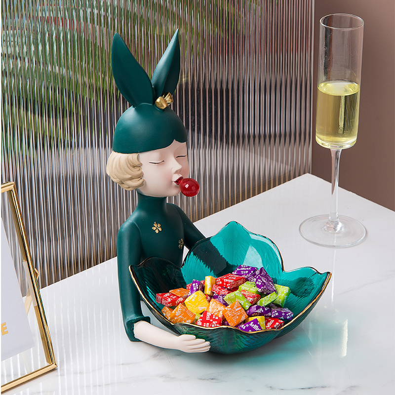 Nordic Fruit Pan Light Lavish Living Room Tea Table Home Web Red Melon Seeds Candy Pan Creative Dried Fruits to contain snacks