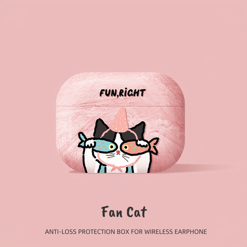 New Cute Cherry Blossom Pink Cat Airpods4 Protective Case Suitable for Apple Airpodspro3 Earphone Case Third Generation Wireless Charging Airpods2 Generation Four Bluetooth Pro3 Noise Reduction Version Box