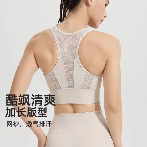 运动内衣女高强度防震收副乳一体杯文胸大码健身跑步瑜伽聚拢美背
