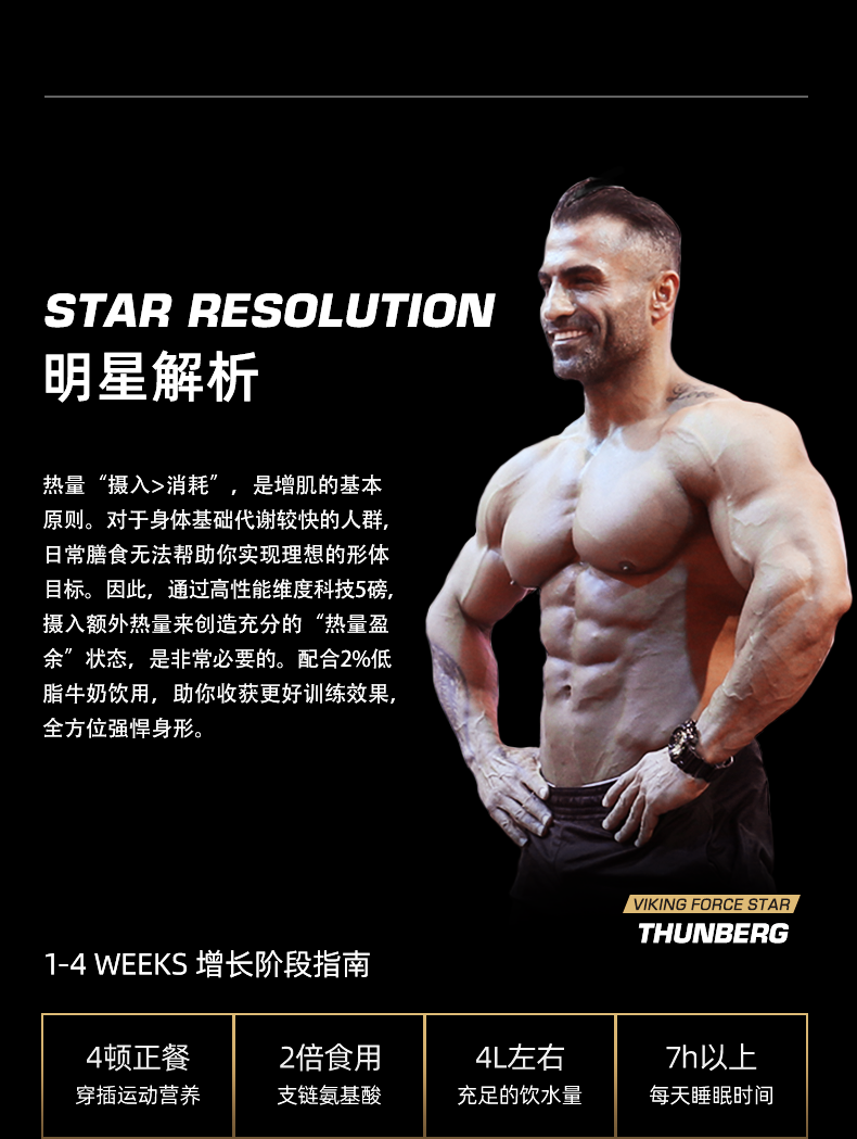 瑞典进口 北欧海盗 帝国系列 乳清蛋白粉 增肌粉 1816g 图2