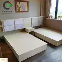 Trùng Khánh khách sạn nội thất thành một bộ đầy đủ của bộ tiêu chuẩn phòng lanh bộ căn hộ giường đơn khung tủ quần áo tủ TV - Nội thất khách sạn tủ nhôm quần áo