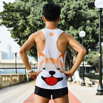 2024 summer lightweight professional sports marathon running track and field training quick-drying breathable Erha vest for men