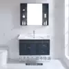 Nordic space aluminum bathroom cabinet Small household washbasin cabinet combination Powder room washbasin washbasin washbasin cabinet