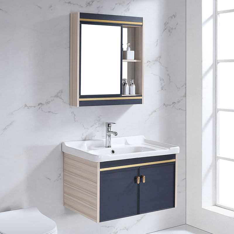 Space aluminum bathroom cabinet combination modern minimalist small apartment bathroom washbasin washbasin integrated cabinet washstand