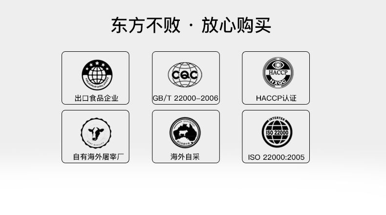 东方不败 澳洲进口 黑椒牛排套餐 80g*10片 图7