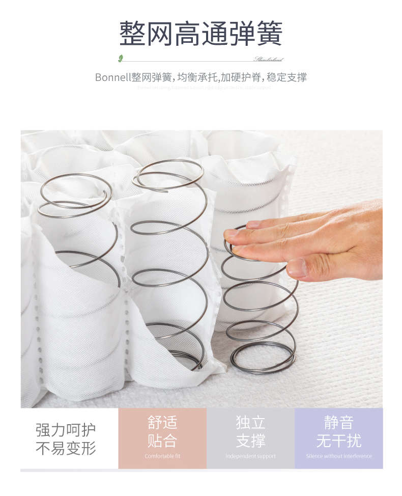 Slumberland Slim Bailan Nệm lò xo đơn đôi Simmons kháng khuẩn Provence 100 - Nệm đệm nước