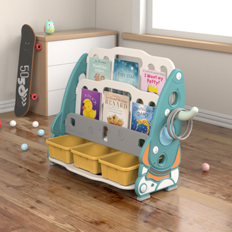 Children's storage cabinet baby bookshelf picture book rack home floor finishing toy storage shelf kindergarten book rack