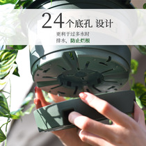 Hanging pot flower pot Hanging hanging orchid pot Hanging automatic water absorption creative personality plastic fleshy green dill flower pot large size