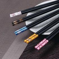 Japan-ROK-style alloy chopsticks home upscale anti-mildew and mildew-proof disinfection stainless non-steel wood high temperature resistant fast