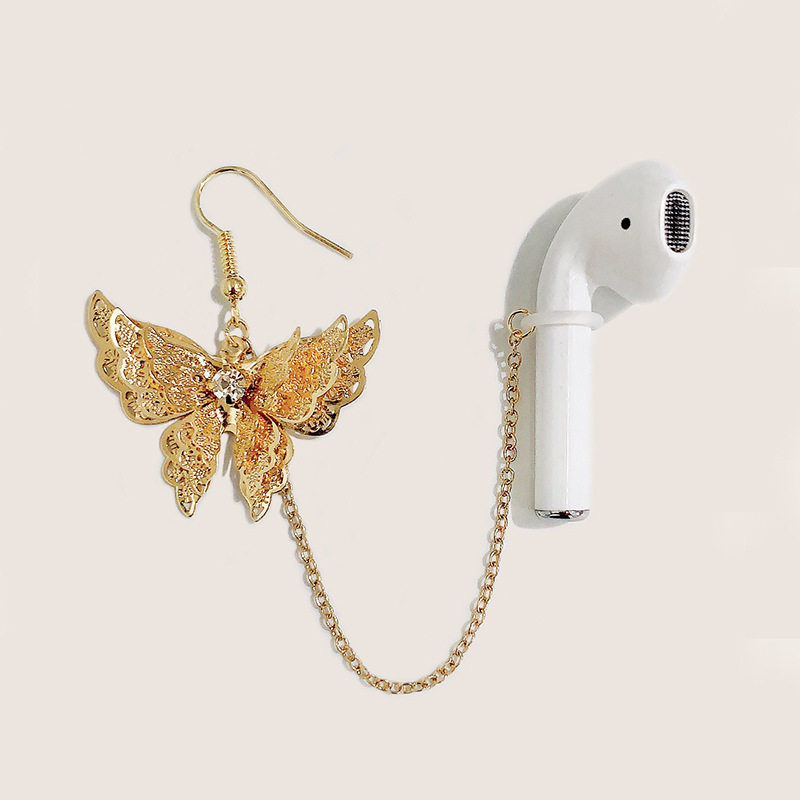 Headphones anti-lost chain airpods anti-lost rope pro wireless bluetooth earphones ear hanging earrings ear pin earrings artifact tide