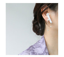 Applicable to Huawei wireless Bluetooth headset 4 generation anti-throwing earrings ear clip anti-release sterling silver earrings chain hook gift