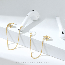 Original design fashion personality wireless Bluetooth headset anti-lost earrings earrings 2021 new trend silver ear clip off