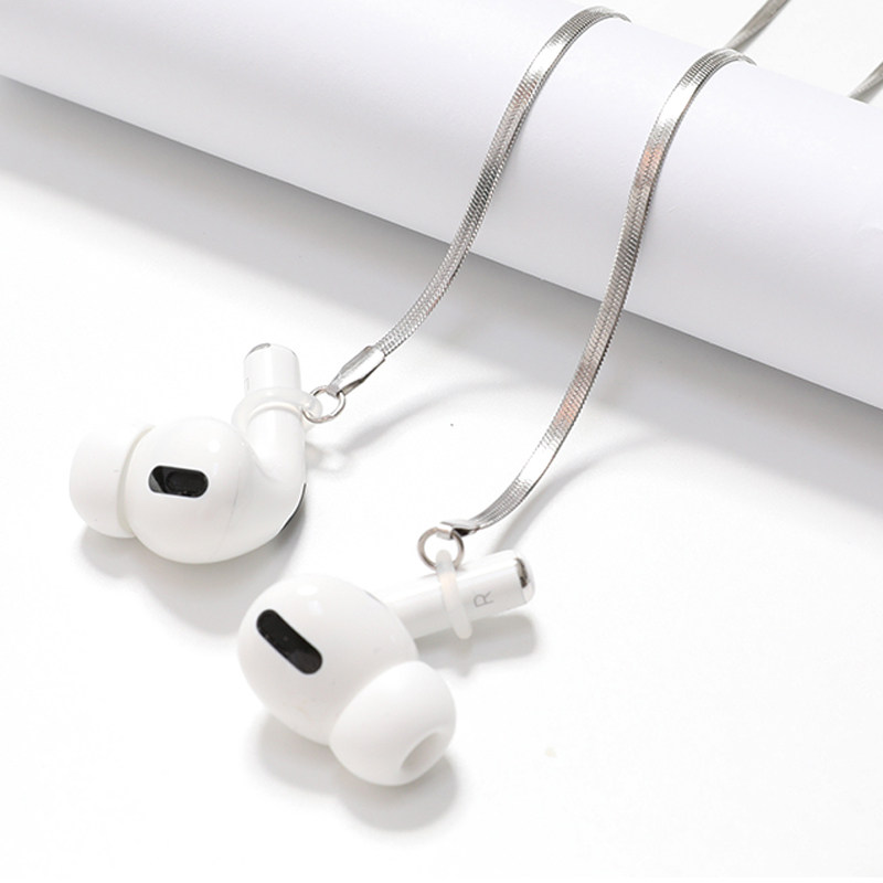 Wireless ear machine anti-loss chain minimalist personality applies Apple Huawei Bluetooth anti-drop necklace hung neck tide card universal 3