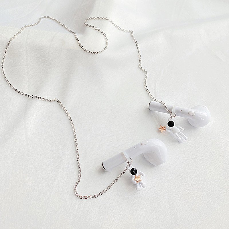 Wireless Bluetooth Headphones Anti-Loss Chain Astronaut Cute Hanging Neck Anti-Fall Necklace Anti-Fall Mentaway Tide Card Universal