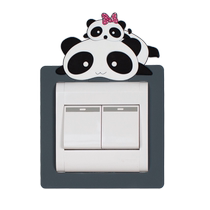 Sticky-free switch cover switch sticker socket protective cover Nordic simple home decoration wall sticker imitation fabric lace style