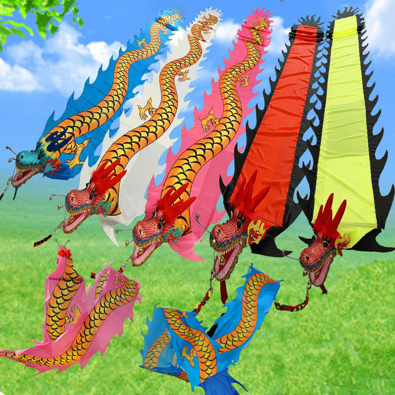 Square Fitness Dragon Dance Dragon Dance Dragon Ribbon Throw Colorful Dragon Color Bar Adults Middle Aged Sports Colorful Claw Dragon carnivals
