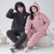 New Winter Three-Layer Quilted Couple's Pajamas for Men and Women, Bright Red Wedding Warm Fleece-Lined Thickened Winter Loungewear