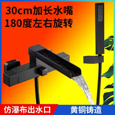 Bath faucet extended into the wall cylinder side Shower Kit hot and cold mixing valve bathtub faucet Wall out