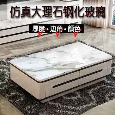 Imitation marble sticker art glass to develop film matte tempered desktop tea table surface black paint finish