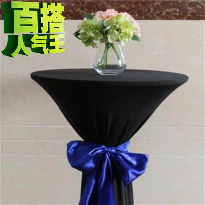 Pure Color Table Terrace Business Round G Table Cloth Hotel Western Dining Cloth Elastic Fabric Gathering Monochrome Round Table-Taobao